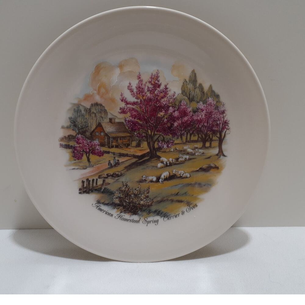 Currier & Ives Collector Plate American Homestead Spring Bavaria W. Germany
